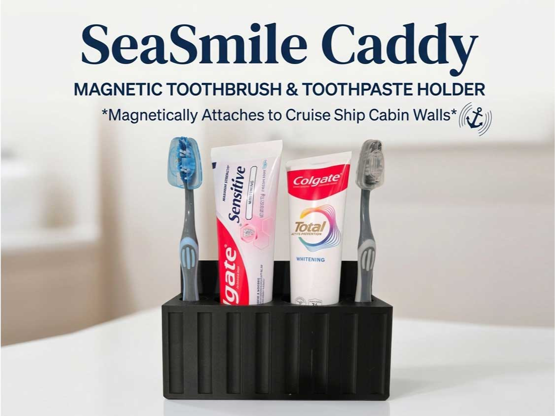 SeaSmile Caddy: Magnetic Cruise Toothbrush Holder