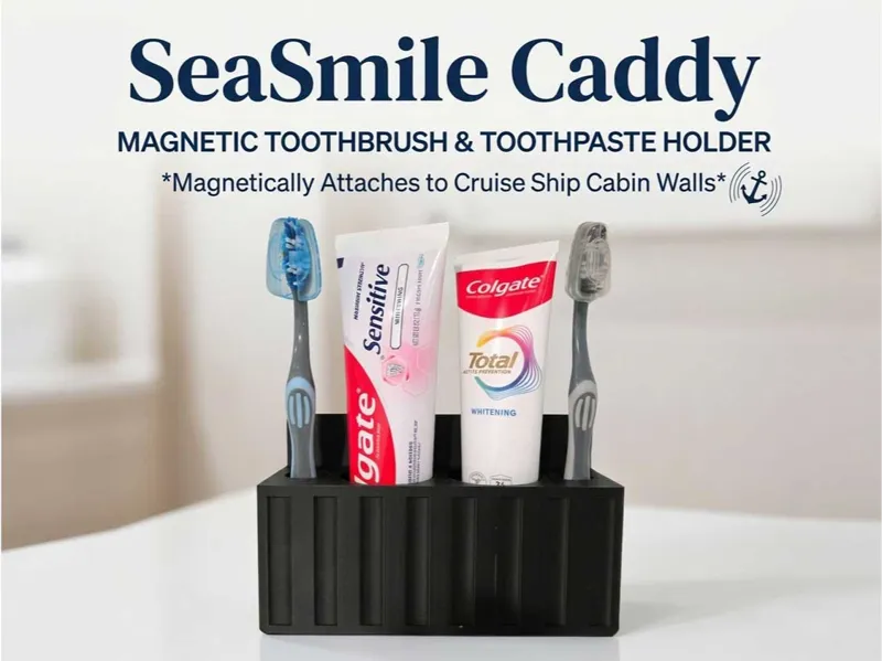 SeaSmile Caddy: Magnetic Cruise Toothbrush Holder