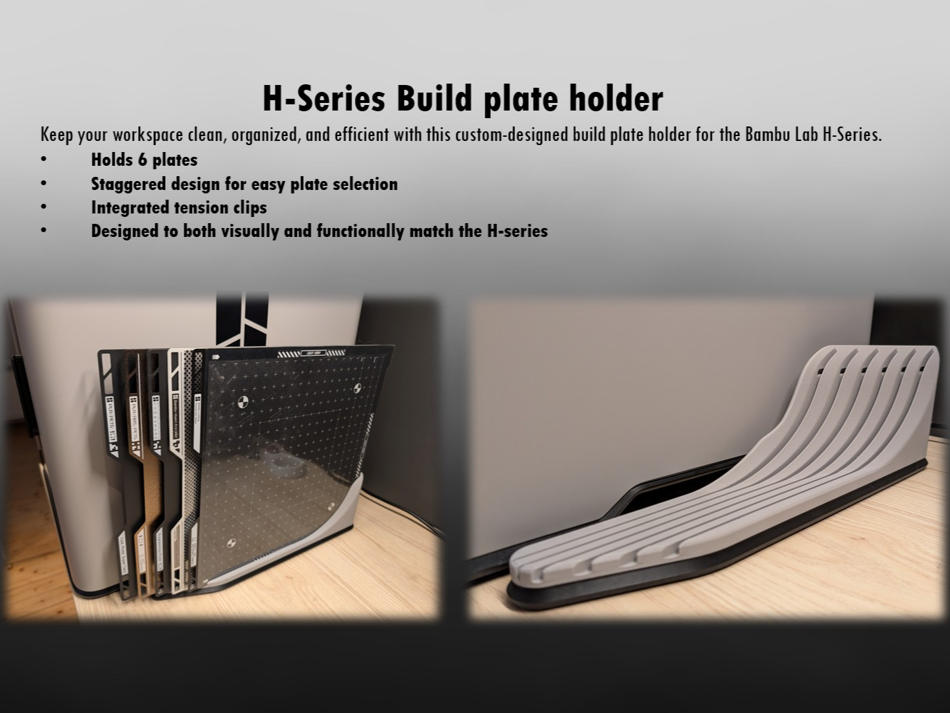 H-series Build Plate Holder for 6 plates