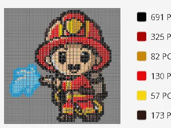 Pixel Puzzle Fireman