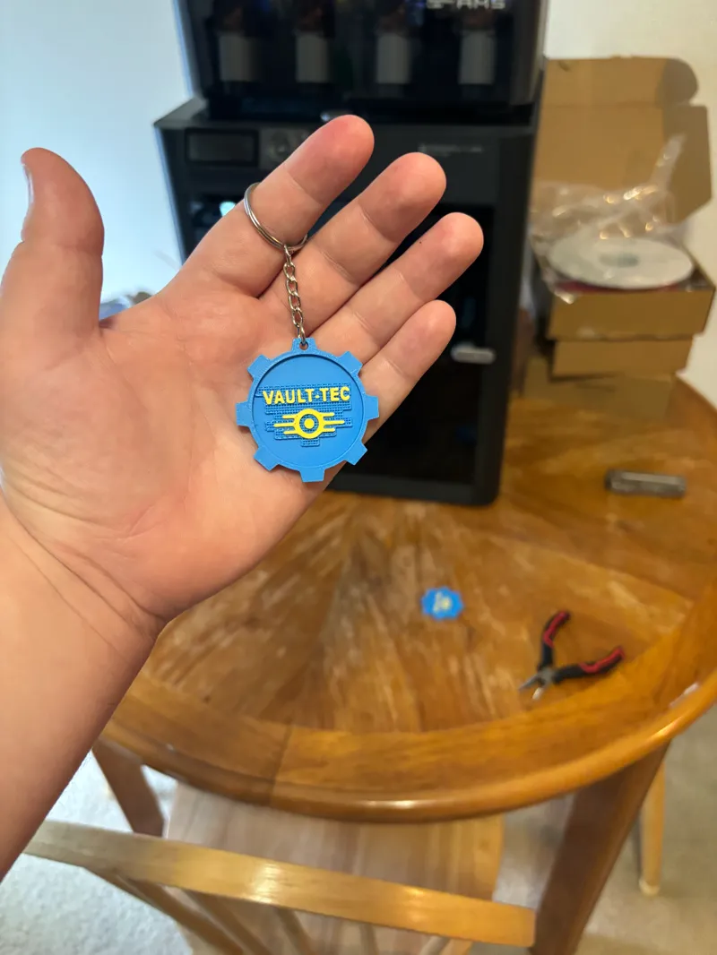 Vault Tec Logo Keychain
