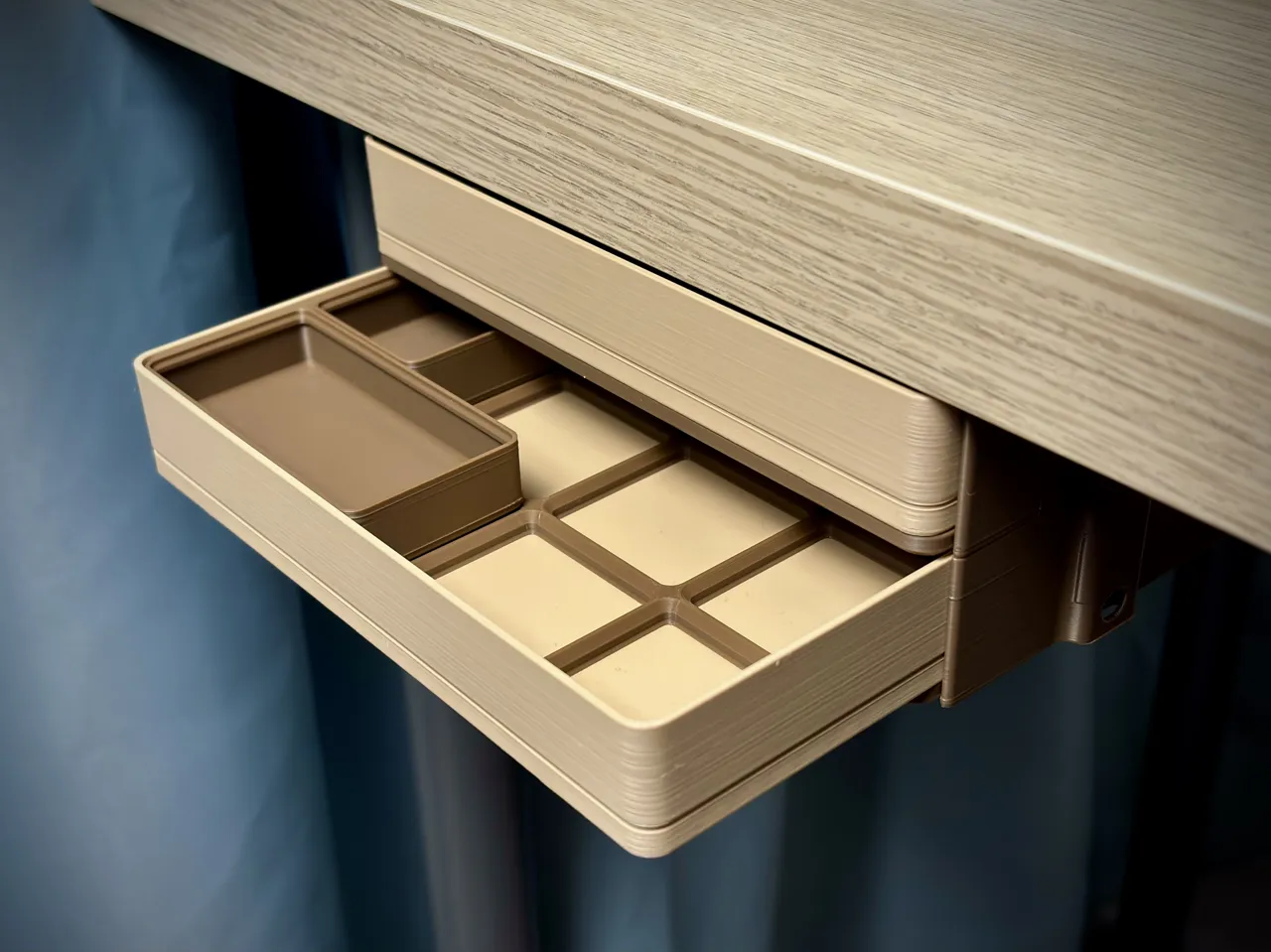 Under Desk Drawer Modular | Push Lock| Gridfinity view 3