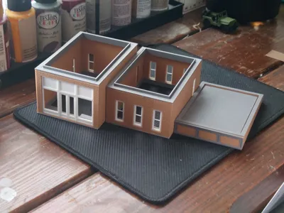 HO Scale Modular Downtown Shop | 1-1-1