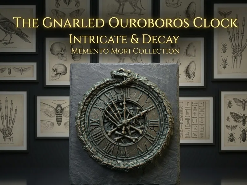 Gnarled Ouroboros Clock 3D Sculpture