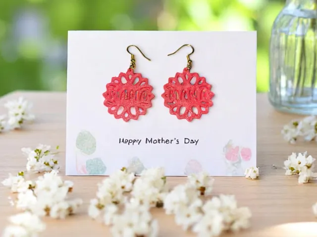 Mama flower earrings