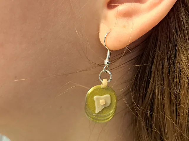 Three Pancakes with Butter Earrings
