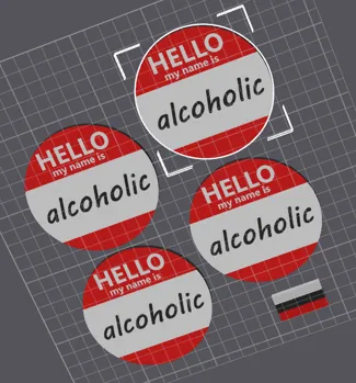 My Name Is Alcoholic coaster