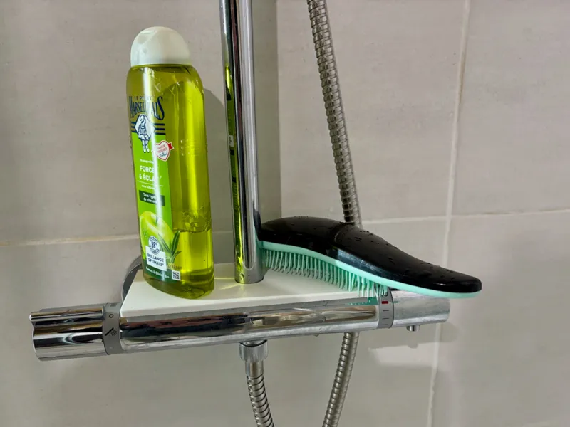 Modern shower caddy (for cylinder arm)