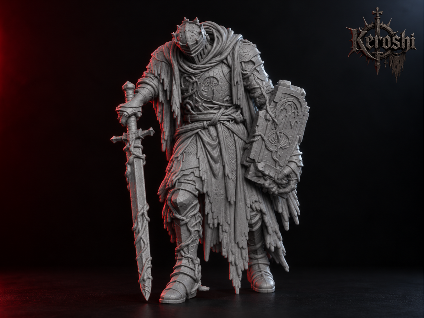 Grave Knight 32mm - 3D printed People, in stock in India