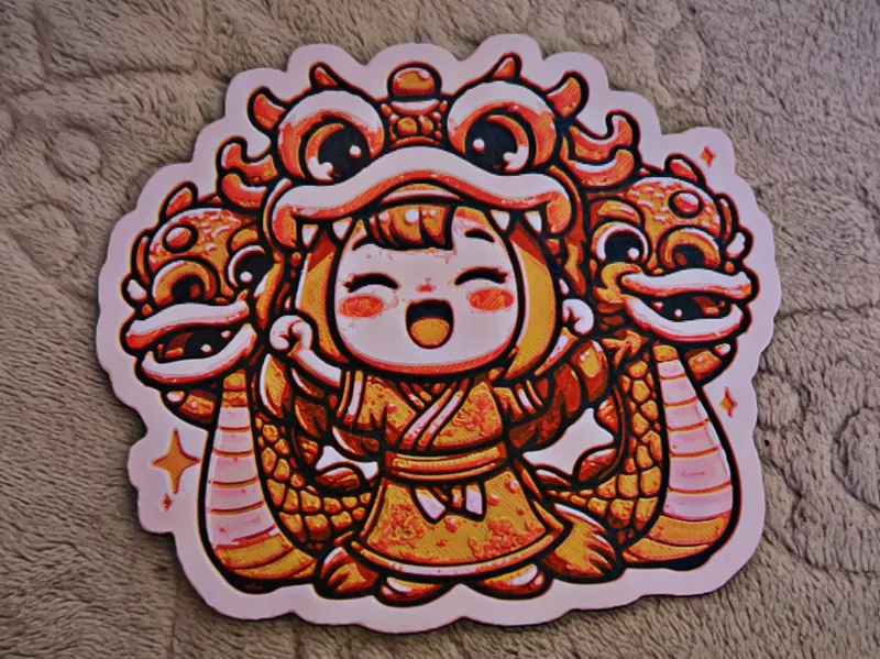 Cute ChibiGirl Snake Chinese New Year Art Hueforge