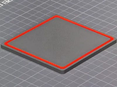 Square coaster (round corners) with lip