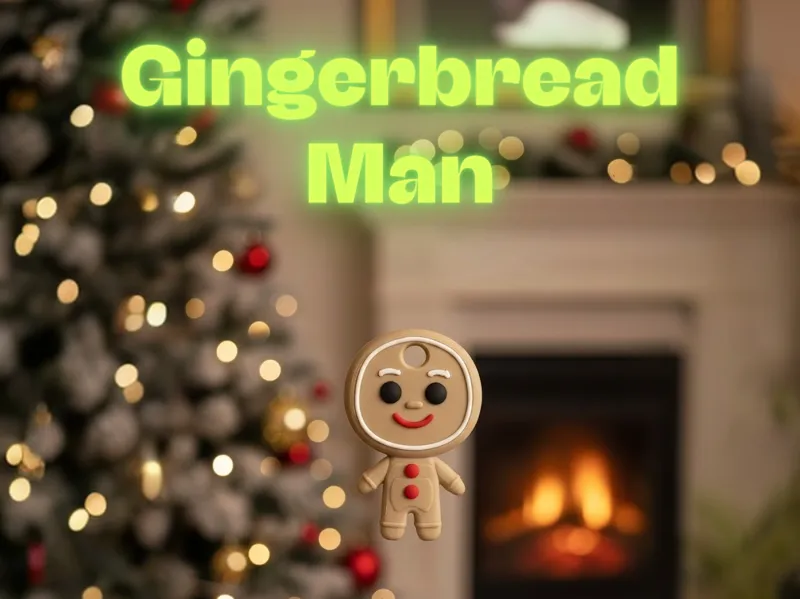 Gingerbread Man - Keychain 