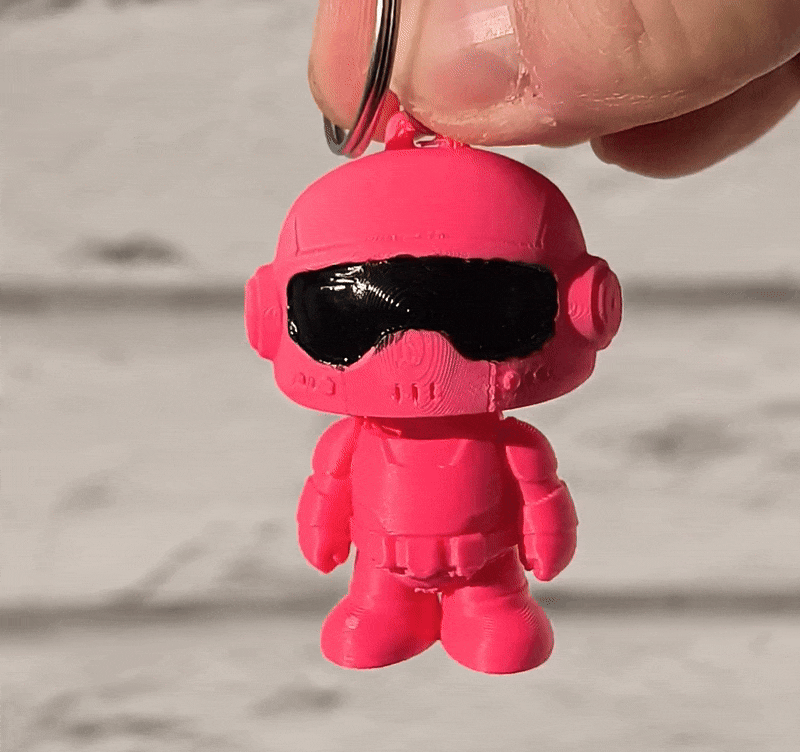 Articulated Flexi Robot Keychain Toy