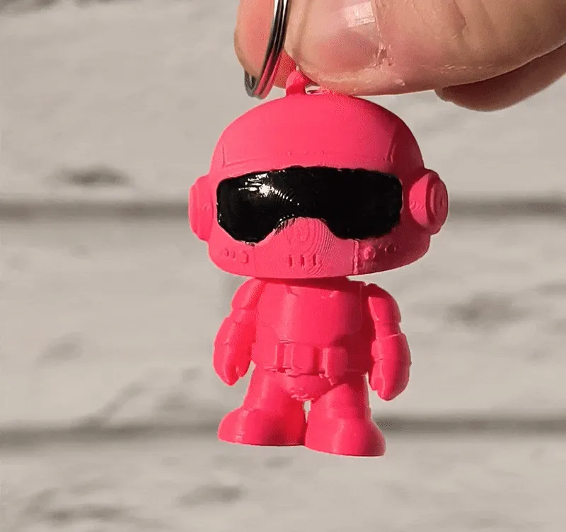 Articulated Flexi Robot Keychain Toy - Free 3D Print Model - MakerWorld