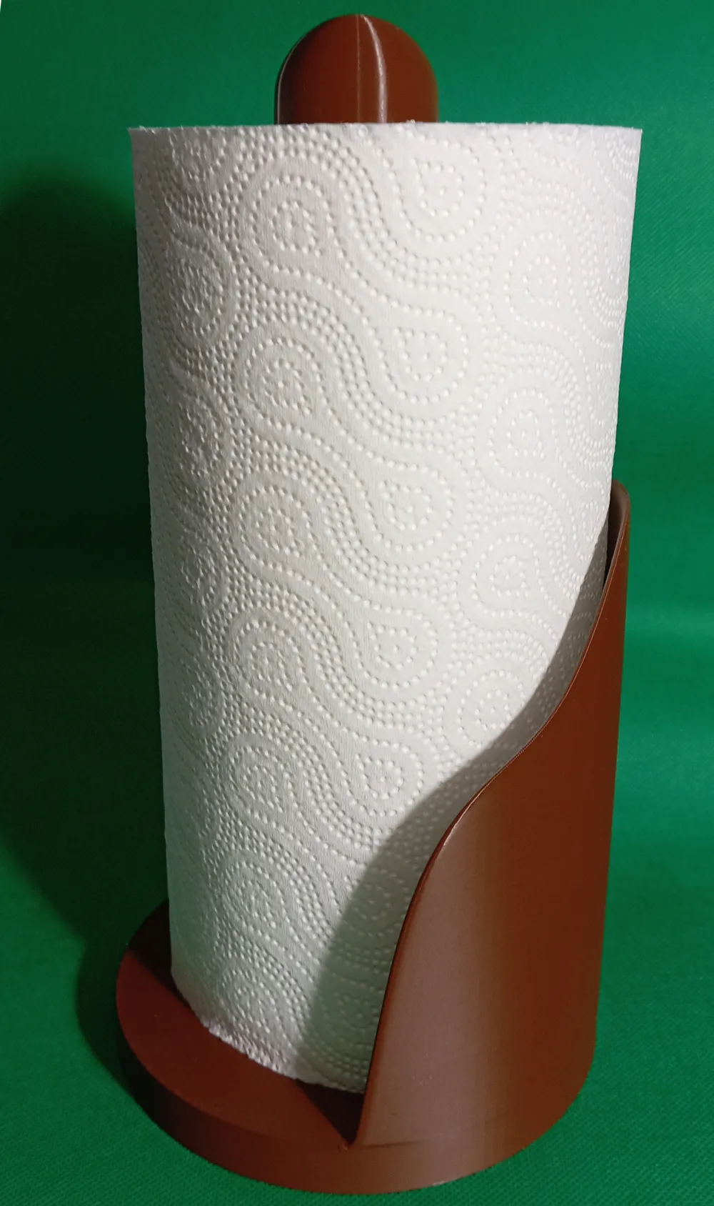 Support Papier Essuie-tout Décoratif - Bois Massif, Base Fer Ornée, Embout Cristal, 35cm, Autoportant