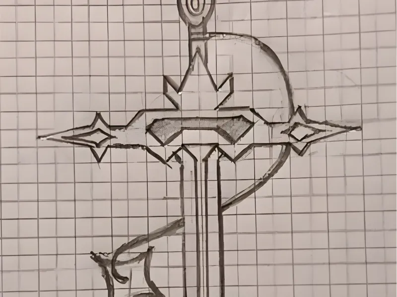 custom sword keychain