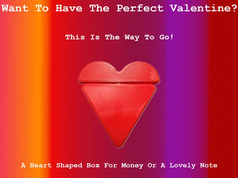 Valentines Heart Shaped Money or Note Holder