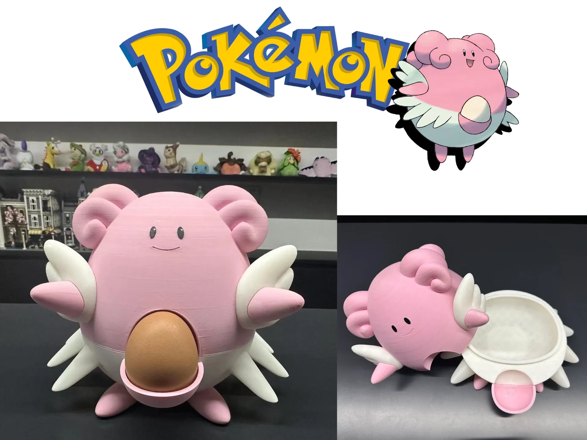 Miniatura 2 do modelo 3D 宝可梦幸福蛋（Blissey） 蛋托 收纳