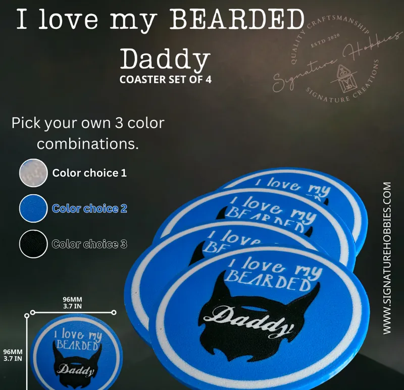 I love my Bearded Daddy Coaster and Caddy