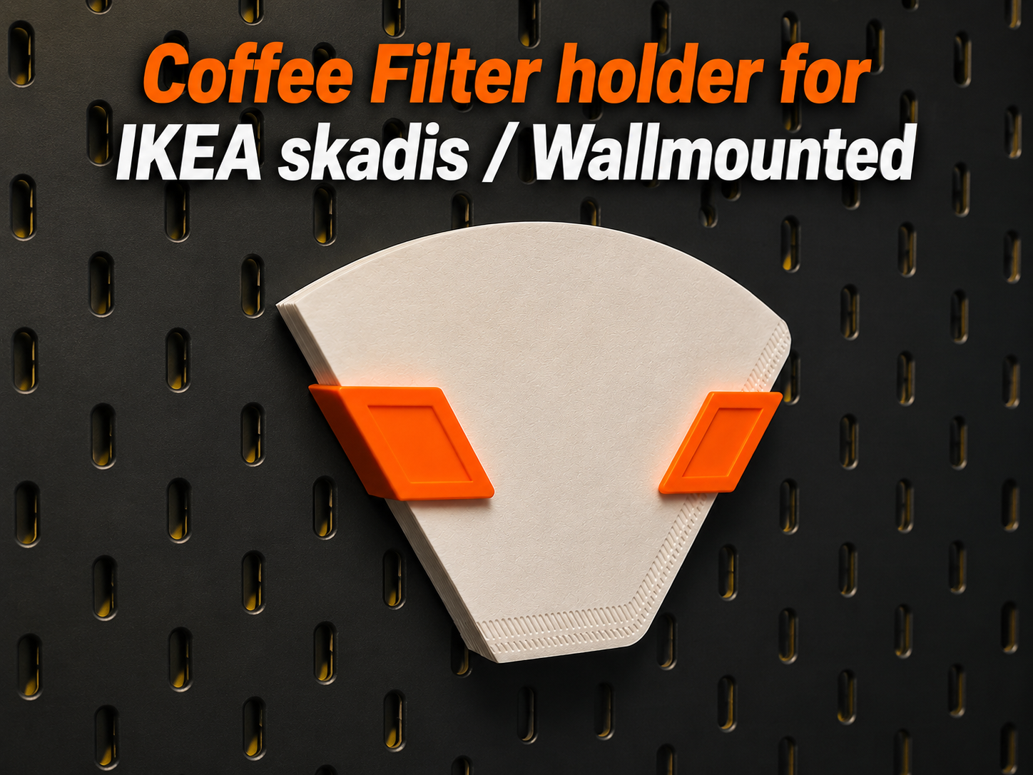 Coffee Filter Holder for IKEA Skadis / Wallmounted