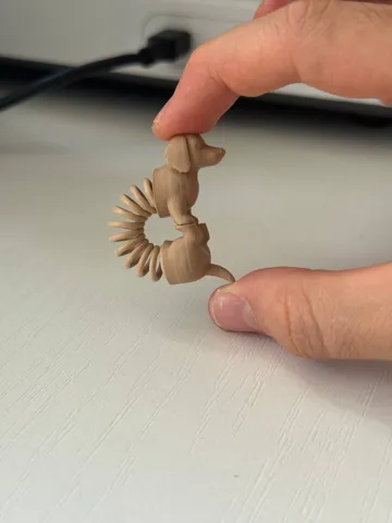 Accesorio para filamento: Springy dachshund dog — vista de referencia 3