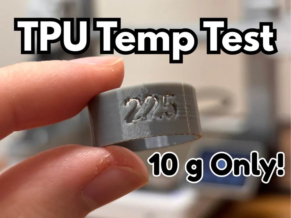 tpu test - TPU Temperature Test 215 - 245 °C - Free 3D Print Model ...