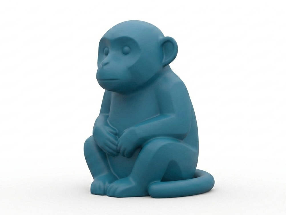 Minimalist Sitting monkey– Easy Fast Print