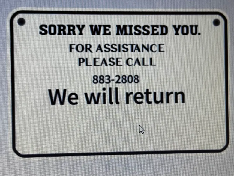 Sorry we missed you