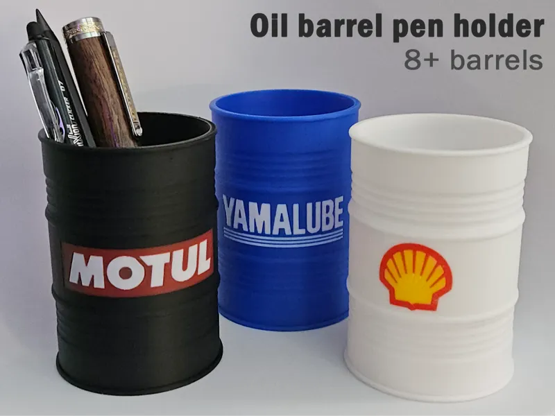 Oil Barrel Pen Holder - Desk Organizer