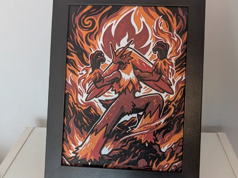 Blaziken Pokemon 6x8 Hueforge