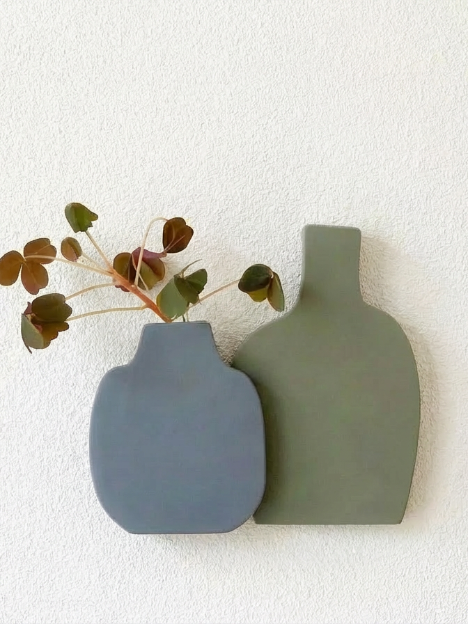Mini Flat Vase Set/Fridge Magnet/Hydroponic Vase/Decorative