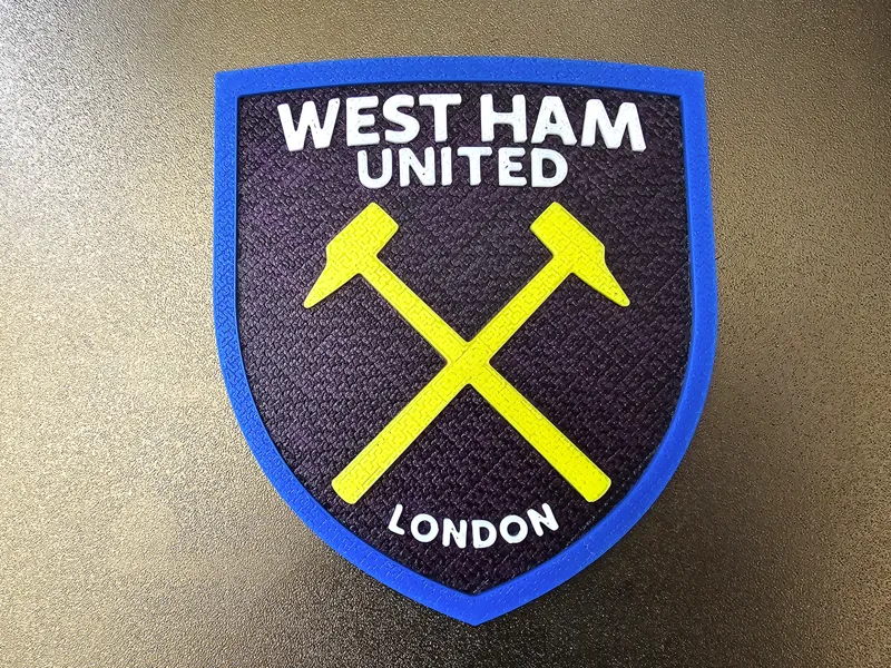 West Ham Team Plaque Hammers Sign