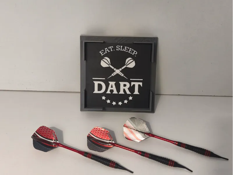 Untersetzer mit Halter Dart Motiv