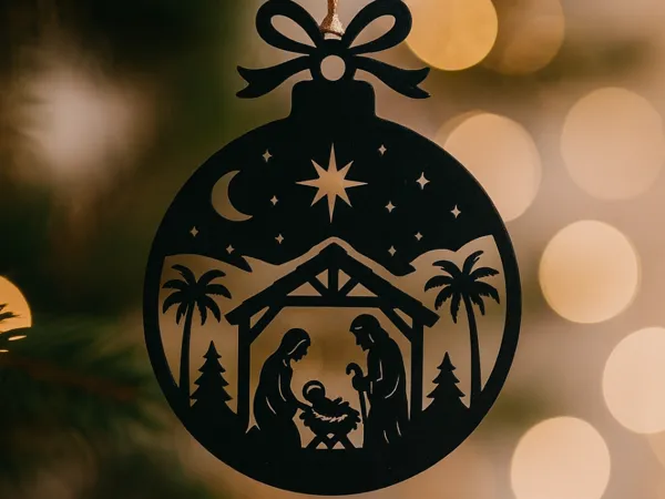 Boule de Noël et porte-clés deux-en-un