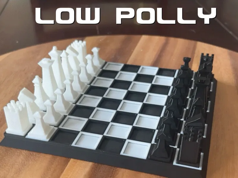 Low Poly Chess Set