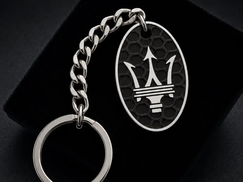 Maserati logo keychain