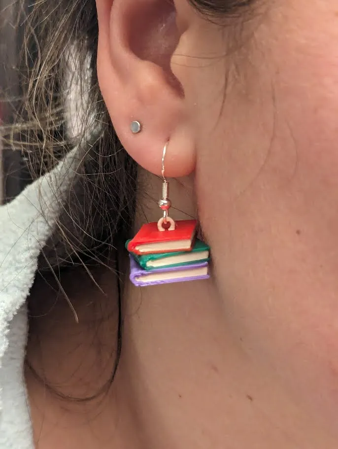 Book Stack Earrings view 3