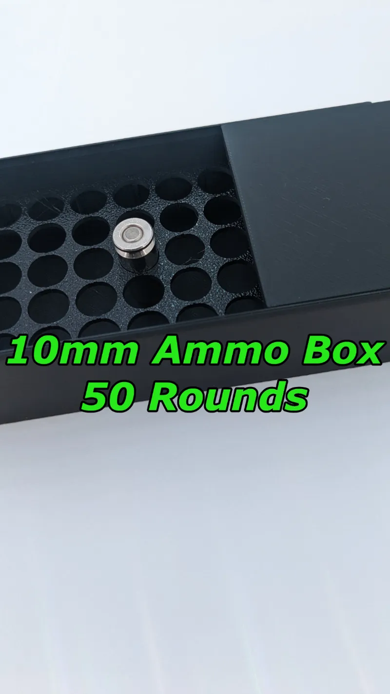 10mm Sliding Lid Ammo Case - 50 Rounds