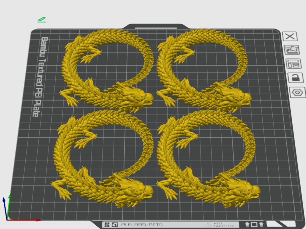 Miniatura 1 do modelo 3D 摆摊龙、一次4条 30cm