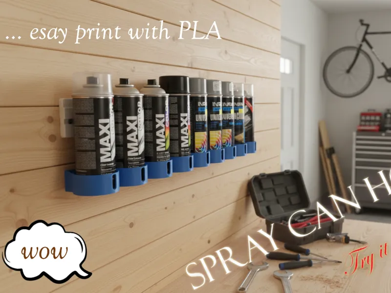 Spray can wall holder