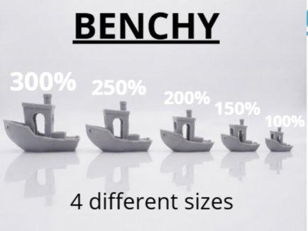 Benchy / 4 different sizes ( from 150% to 300% )