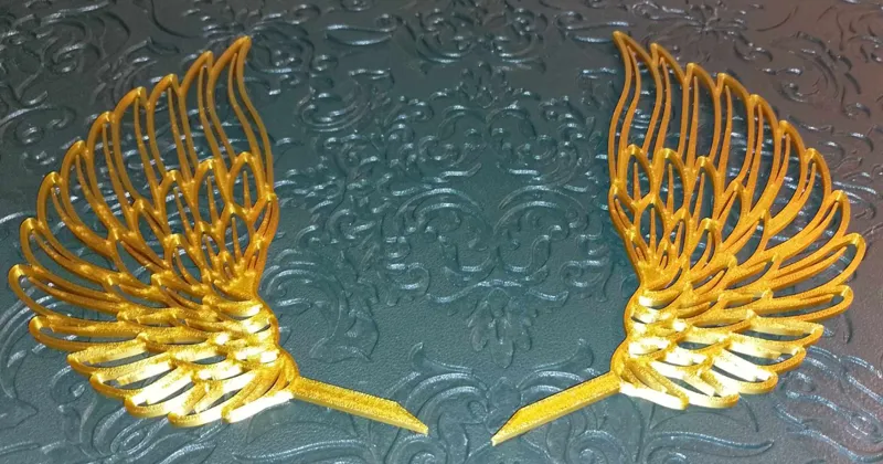 Angel wings cake topper