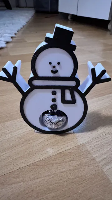 Modelo para impresión 3D: Süßer Schneemann mit Ferrero Rocher-Bauch — vista de referencia 3