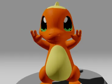 Cuttie Charmander mixed with a shark