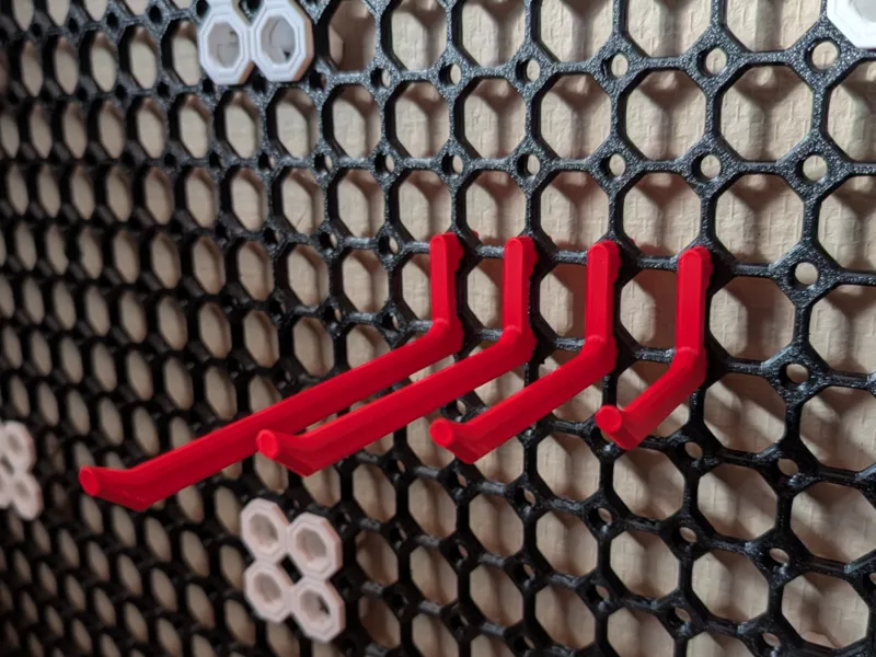 Simple Multiboard Hook in 4 sizes, 50mm - 125mm