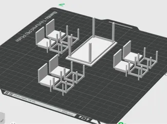 Table with 6 Chairs, M=1/20