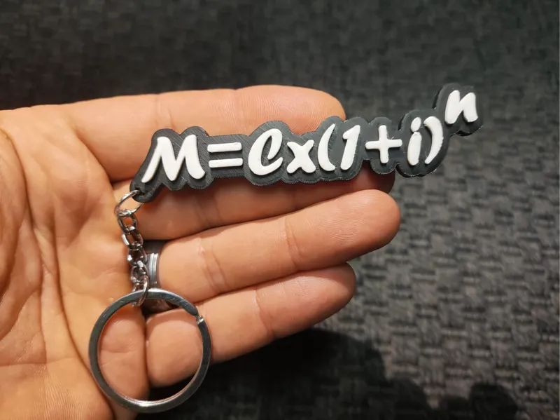 Compound Interest Formula KeyChain