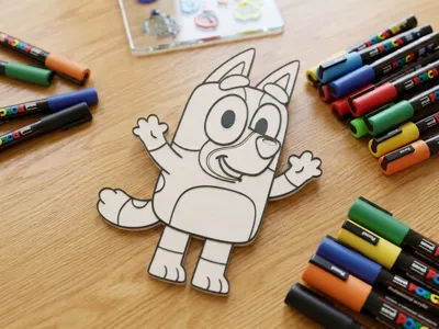 Bluey coloring page