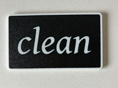 Dishwasher clean/dirty tag