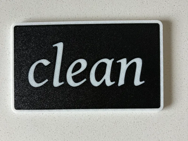 Dishwasher clean/dirty tag